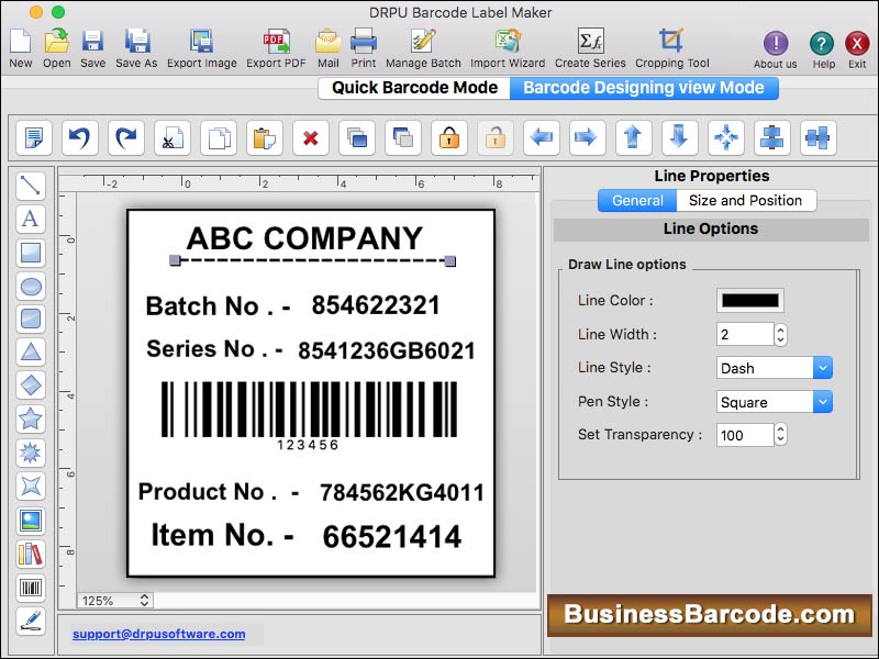 Barcode Generator for Mac OS X software